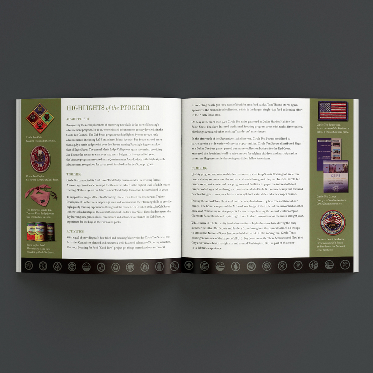 Boy Scout annual report design